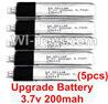 Wltoys F939 parts-29 Upgrade 3.7v 200mah Lipo Battery(5pcs) For WLtoys F939 RC AirPlane parts RC Fixed Wing Plane parts