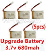 Wltoys F949 Upgrade 3.7v 680mah Battery.Total 5pcs