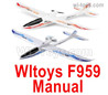Wltoys F959 Manual instruction, the language is in English.
