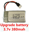 XK A100-SU27 J11-Upgrade Battery-3.7V 380mah Battery 25-(Size-3.9X2X0.7CM)-1pcs