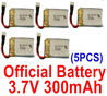 Wltoys XK A120 Battery Parts-Official 3.7V 300mah Battery(5pcs)-A100.0011