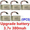 Wltoys XK A120 Upgrade Battery-3.7V 380mah Battery 25-(Size-3.9X2X0.7CM)s