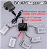 Wltoys XK A130-Y20 Upgrade 1-to-5 charger and balance charger & USB-TO-socket Conversion plug(Not include the 5 battery)