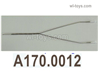 Wltoys XK A170 Elevator wire set. A170.0012.This upgraded steel wire group is composed of 2 steel wires with a size of φ1X238mm welded together. A flexible joint is installed at both ends.