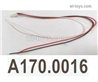 Wltoys XK A170 .Motor connection cable set. A170.0016.The connecting line is supported by 22 gauge 1.6*22mm silicone wire. The colors of the three connecting lines are red, black and blue respectively. Line length L=150mm. The plug is a 2.0 male plu