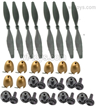 Wltoys XK A260 Parts 8pcs Propellers,8pcs fairing set and 8pcs Propellers Clips.