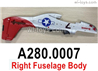 Wltoys XK A280 Parts A280.0007 Right Fuselage Body Foam Assembly.