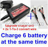 XK A430 Parts-Parts- Upgrade charger and balance chager & 2pcs 1-To-3 convert wire-Total can charge 6x battery and the same time,Wltoys XK A430 Edge RC AirPlane Spare Parts Accessories,XK A430 RC RC Fixed Wing Plane Replacement Parts