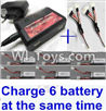 XK A430 Parts-Parts- Upgrade charger and balance chager & 2pcs 1-To-3 convert wire & 6pcs battery-Total can charge 6x battery and the same time,Wltoys XK A430 Edge RC AirPlane Spare Parts Accessories,XK A430 RC RC Fixed Wing Plane Replacement Parts