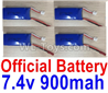 XK X520 Official 7.4V 900mah Battery(4pcs)-X520.0013-03