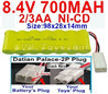 700mah 8.4V NiCd Battery Pack-2/3AA 8.4 Volt 700mah Ni-Cd Battery,Datian Palace-2P Plug