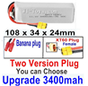 UDI Arrow UDI005 Upgrade 3400mah Battery Parts,11.1V 3400MAH Lipo Battery.108x34x24mm.211.5g.Run more time.