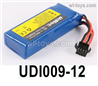 UDI Rapid UDI009 RC Battery Parts. 3.7Vx2 2000MAH Battery. UDI009-12. Total 1pcs.
