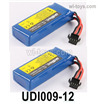 UDI Rapid UDI009 RC Boat Battery Parts. 3.7Vx2 2000MAH Battery. UDI009-12. Total 2pcs UDI009-12.