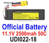 UDI UDI022 RC Battery Parts .11.1V 2500MAH Battery.UDI022-18.Total 1pcs.