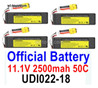 UDI UDI022 Lipo Battery Parts.11.1V 2500MAH Battery.UDI022-18.Total 4pcs.