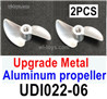 UDI UDI022 Parts Metal Propeller for RC Boat.UDI022-06.It is made of the Aluminum metal material.Total 2pcs.