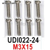 UDI UDI022 Parts M3X15 machine screws.UDI022-24.Total 8pcs.