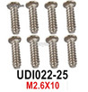 UDI UDI022 Parts 2.6X10 flat tail screws.UDI022-25.Total 8pcs.