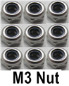 Wltoys WL915 Boat Parts-Propeller anti-slip nut,WL915-1-002,(9pcs)-M3 stainless steel ,