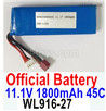 Wltoys WL916 SwordFish RC Battery Parts.11.1V 1800mah Lipo Battery Packs,WL916-27.Total 1pcs.