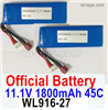 Wltoys WL916 SwordFish RC Boat Battery Parts.11.1V 1800mah Lipo Battery,WL916-27.Total 2pcs.