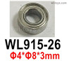 Wltoys WL916 Bearings.WL916-26,Φ4*Φ8*3mm Ball Bearings..