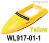 Wltoys WL917 Upper Boat Shell cover.WL917-01-1.Yellow color.