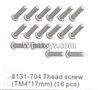 DHK RAZ-R Parts-Thead screw(TM4X17mm)-16pcs Parts-8131-704