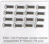 DHK RAZ-R Parts-Flathead Screw-Coarse thread(KB2.6X10mm)-16pcs Parts-8381-104