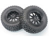 DHK Hunter Tire complete,Whole wheel unit(Black rims)-2pcs-Can also be used for HuanQi 727 Parts-8135-001-01