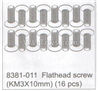 DHK Hunter Flathead screw(KM3x10mm)-(16pcs) Parts-8381-011
