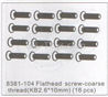 DHK Hunter Flathead Screw-Coarse thread(KB2.6X10mm)-16pcs Parts-8381-104