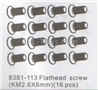 DHK Hunter Flathead Screw(KM2.6X6mm)-16pcs Parts-8381-113