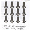 DHK Hunter T head DHK 8384 parts Screw(TM4X12)-16pcs Parts-8381-724