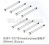 DHK Hunter B head screw(BM3x56MM)-8pcs Parts-8381-727