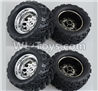DHK Crosse Tire complete(Chrome wheels)-4pcs Parts-8136-004-02