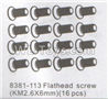 DHK Crosse Flathead Screw(KM2.6X6mm)-16pcs Parts-8381-113