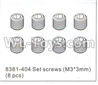 DHK Crosse Set screws(M3x3mm)-8pcs Parts-8381-404