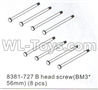 DHK Crosse B head screw(BM3x56MM)-8pcs Parts-8381-727
