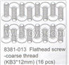 DHK Maximus Parts-Flathead screw-coarse thread(KB3X12mm)-16pcs Parts-8381-013