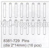 DHK Maximus Parts-Pins(Dia 2X14mm)-16pcs Parts-8381-729