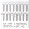 DHK Maximus Parts-B head Screw(BM3X18mm)(16pcs) Parts-8381-803