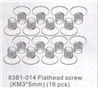 DHK Optimus Flathead screw(KM3x5mm)-16pcs Parts-8381-014