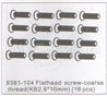 DHK Optimus Flathead Screw-Coarse thread(KB2.6X10mm)-16pcs Parts-8381-104