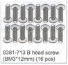 DHK Optimus B head screw(BM3X12mm)-16pcs Parts-8381-713