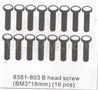 DHK Optimus B head screw(BM3X18mm)-16pcs Parts-8381-803