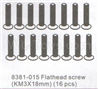 DHK Zombie 8384 Flathead screw(KM3x18mm)-16pcs Parts-8381-015