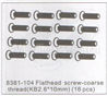 DHK Zombie 8384 Flathead Screw-Coarse thread(KB2.6X10mm)-16pcs Parts-8381-104