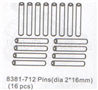 DHK Zombie 8384 Pins(Dia 2X16mm)(16pcs) Parts-8381-712